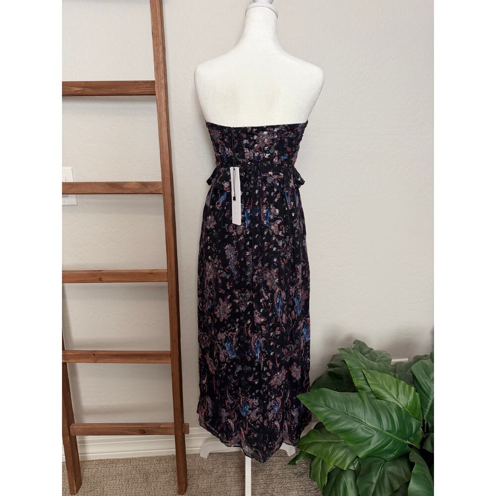 NWT - IRO Somov Paisley Lurex Jacquard Halter Midi Dress- size 36 - Picture 3 of 12